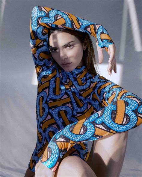 Kendall Jenner shoots Burberry's new monogram collection on 